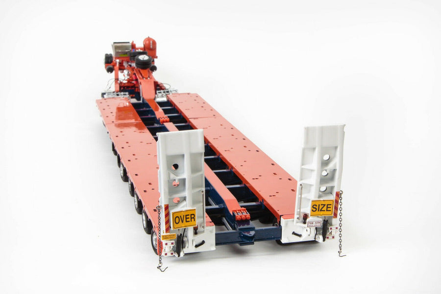 ZT09069 Remolque Especial Drake 2x8 con Camabaja Direccional 7x8 Escala 1:50 - Naranja (Modelo Descontinuado) - KATZER