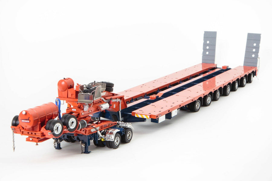 ZT09069 Remolque Especial Drake 2x8 con Camabaja Direccional 7x8 Escala 1:50 - Naranja (Modelo Descontinuado) - KATZER